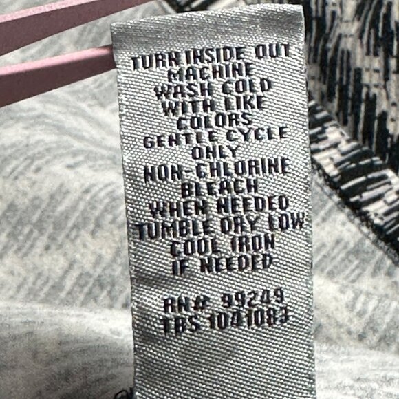 Catherines Womens Black White Zigzag 3/4 Sleeve Top Size 1X 18/20W Cotton Blend - Picture 5 of 9